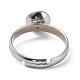 Adjustable 304 Stainless Steel Finger Rings Components STAS-E163-97P-7