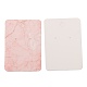 紙のピアスディスプレイカード  大理石模様の長方形  鮭色  7.2x5.1x0.04cm  100個/袋 CDIS-I002-B07-2