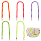 Wadorn 5 pièces 5 couleurs acrylique gourmette sac à bandoulière sangles FIND-WR0007-20-1