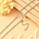 304 Stainless Steel Wheat Chain Necklace for Men Women NJEW-YW0001-17-5