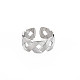304 anello per polsino aperto cavo in acciaio inossidabile per donna RJEW-S405-238P-1