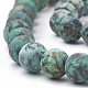 Brins de perles turquoises africaines naturelles (jaspe) X-G-T106-205-2