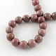 Round Natural Rhodonite Beads Strands G-R325-10mm-01-2