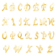 Unicraftale 52pcs alfabeto dorado az encantos colgantes de acero inoxidable letra hipoalergénica colgantes de metal 1 mm encantos de orificios pequeños para hacer joyas de diy (2 piezas por cada letra) STAS-UN0003-57G-1