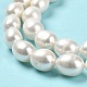 Fili di perle di perle d'acqua dolce coltivate naturali PEAR-E016-086-4
