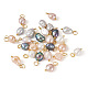 Beadthoven 30pcs 5 colores colgantes de perlas de agua dulce cultivadas naturales FIND-BT0001-24-4