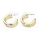 Brass Half Hoop Earrings EJEW-H104-07G-1