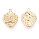 Brass Micro Pave Clear Cubic Zirconia Charms KK-N216-583LG-1