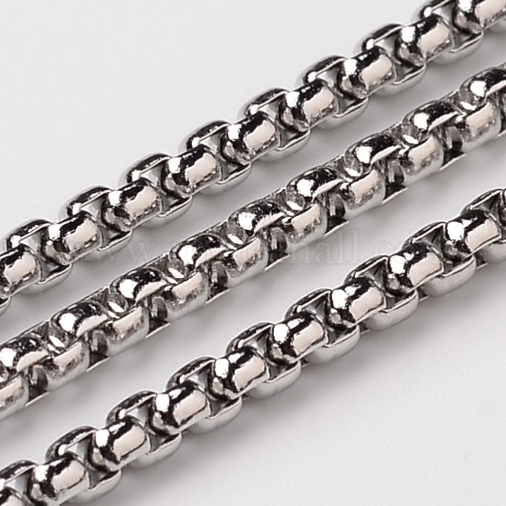 Wholesale Tarnish Resistant 304 Stainless Steel Box Chains