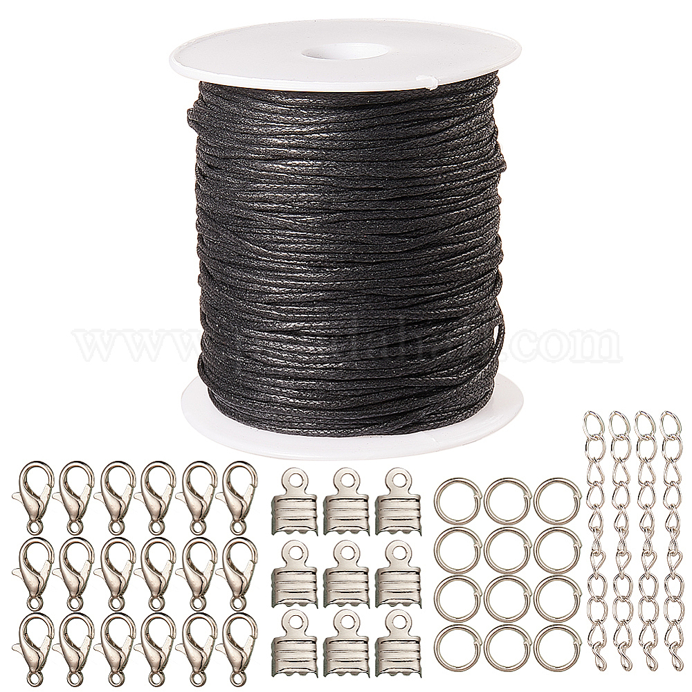 Shop SUNNYCLUE DIY Necklace Making Kit with Waxed Cotton Thread Cords