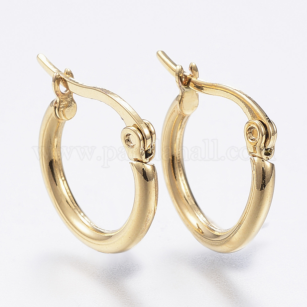 Wholesale 304 Stainless Steel Hoop Earrings