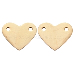 201 Stainless Steel Stamping Blank Tag Pendants, Manual Polishing, Heart, Golden, 10.5x12x1mm, Hole: 1.2mm