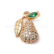 Латунные микропаве прозрачные подвески с фианитом KK-C062-090G