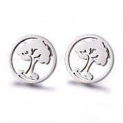 Серьги-гвоздики из нержавеющей стали 304 EJEW-H371-08P
