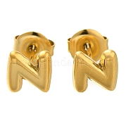 Серьги-гвоздики из нержавеющей стали 304 EJEW-I316-01G-N