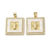 Латунные микро проложить кубического циркония подвески KK-D057-09G