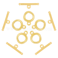 20 Sets Mixed Color Tibetan Style Toggle Clasps - 22mm Alloy Jewelry Making Findings