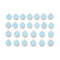 Буквица a ~ z алфавит эмалевые брелоки&nbsp;ENAM-Q437-02