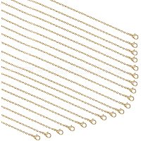 UNICRAFTALE 30pcs 17.7inch Cable Chain Necklace Stainless Steel Chains 1.5mm Wide Necklace Chain with Lobster Claw Clasps for DIY