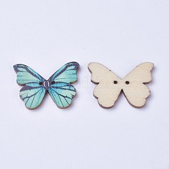 Деревянные пуговицы BUTT-WH0014-01