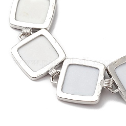 Браслеты-цепочки из звеньев из натуральной раковины морского ушка/пауа BJEW-E077-01P-02