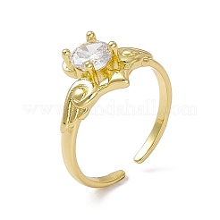 Открытое кольцо-манжета с кубическим цирконием RJEW-M144-10G