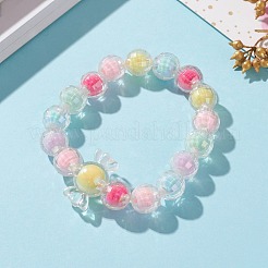 Transparente Acrylperlen Stretch Armbänder für Kinder&nbsp;BJEW-JB05862