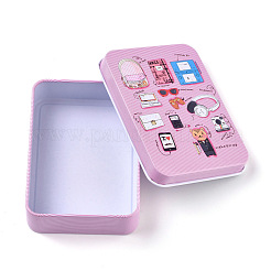 Жестяные пустые коробки CON-WH0073-15J