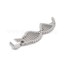 変色しない201ステンレススチールペンダント  化学DNAの魅力  ステンレス鋼色  29x9x1.3mm  穴：7x4.5mm&nbsp;STAS-D068-03P
