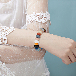 80 шт. 2 пакета rondelle пищевые экологически чистые силиконовые фокусные бусины SIL-DC0001-39A