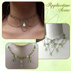 200 шт. Прозрачные стеклянные подвески&nbsp;GLAA-SP0001-55