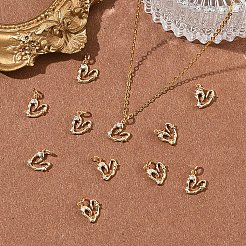 Breloques en laiton serties de micro-pavés de zirconiums cubiques transparents pour la Saint-Valentin de Shegrace&nbsp;XGRQ4N919-704G