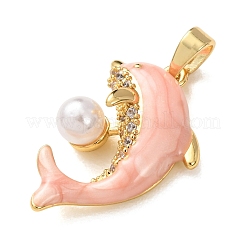 Pendentifs en laiton zircon cubique transparent&nbsp;KK-E803-05G-A