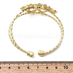 Латунь манжеты браслеты&nbsp;BJEW-F526-03G