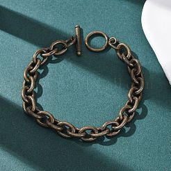 Браслеты из нержавеющей стали 304 с цепочками для женщин и мужчин&nbsp;BJEW-P376-02AB