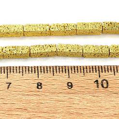 Fili di perle di roccia lavica naturale elettrodeposta&nbsp;G-I360-K04-01