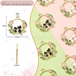 20шт 2 цвета сплава эмалевые подвески&nbsp;ENAM-CJ0004-20