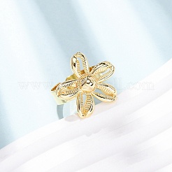 Латунные манжеты с открытыми кольцами&nbsp;LS-RJEW-Z129-02G-05