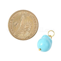 Подвески из гальванизированного стекла с имитацией жемчуга&nbsp;PALLOY-JF04579-04