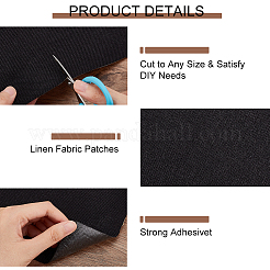 Самоклеющиеся заплатки из льняной ткани&nbsp;AJEW-WH0270-16E