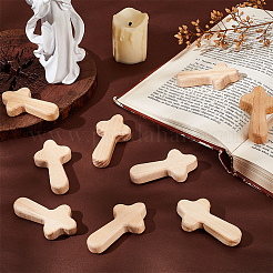 20 шт. деревянные настенные крестообразные украшения AJEW-GA0007-33