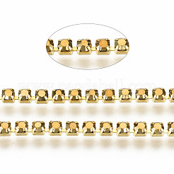 Гальванические латунные цепочки со стразами и стразами CHC-T006-SS6.5-01G