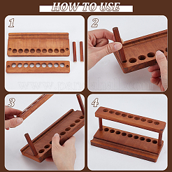 Porte-stylo en bois d'hévéa&nbsp;AJEW-WH0070-48B
