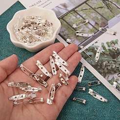 100本2スタイルアイアンブローチのパーツ  バックバーピン  ミックスカラー  15x5mm  5x25x7mm  ピン：0.5mm  50個/スタイル&nbsp;IFIN-SZ0001-31