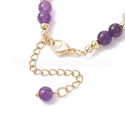 Verstellbare Armbänder aus Naturquarz und Süßwasserperlen&nbsp;BJEW-JB13031-01