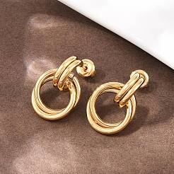 Серьги-гвоздики с закрученным кольцом из нержавеющей стали 304&nbsp;X-EJEW-P324-05G