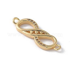 Verbindungsanhänger mit Mikropavé aus Messing mit durchsichtigen Zirkonia-Steinen&nbsp;LS-KK-Q044-01F-G