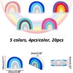 20шт 5 цвета силиконовые бусины SIL-CA0001-09