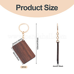 Porte-clés pendentifs en bois de noyer&nbsp;KEYC-TAC0034-06A