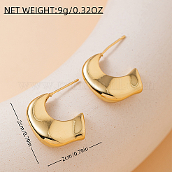 Винтажные серьги-гвоздики из нержавеющей стали в форме буквы С&nbsp;BC9200